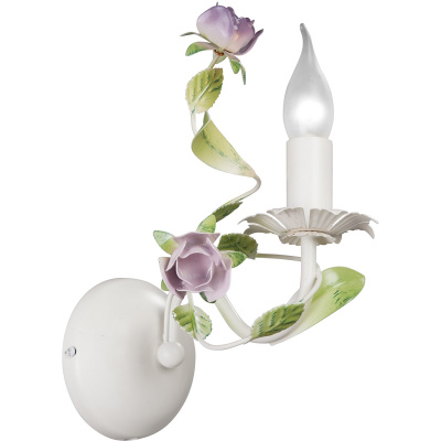 Kinkiet do kwiaciarni z kwiatami i zielonymi liśćmi Vitaluce VE1184-0/1A