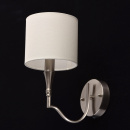 Kinkiet do salonu satynowa podstawa i prosty abażur MW-LIGHT Elegance 667021301