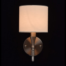 Kinkiet do salonu satynowa podstawa i prosty abażur MW-LIGHT Elegance 667021301