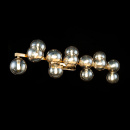 Kinkiet duży bursztynowe bańki na złotej konstrukcji Dallas Maytoni Modern MOD547WL-13G