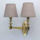 Kinkiet dwa szare klosze i podstawa antyczny mosiądz MW-LIGHT Neoclassic 700022002