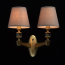 Kinkiet dwa szare klosze i podstawa antyczny mosiądz MW-LIGHT Neoclassic 700022002