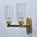 Kinkiet dwa szklane klosze na mosiężnej podstawie MW-LIGHT Classic 285021502