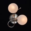 Kinkiet - dwie, matowe kule, satynowo-złota podstawa MW-LIGHT Megapolis 306023502