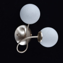 Kinkiet - dwie, matowe kule, satynowo-złota podstawa MW-LIGHT Megapolis 306023502