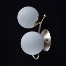 Kinkiet - dwie, matowe kule, satynowo-złota podstawa MW-LIGHT Megapolis 306023502