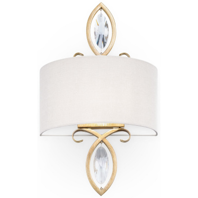 Kinkiet elegancki z dekoracyjnymi kryształami, antyczne złoto Luxe Maytoni H006WL-01G