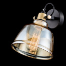 Kinkiet industrialny bursztynowe szkło Irving Maytoni Loft T163-01-R