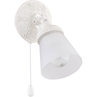 Kinkiet kierunkowy, regulowany z okrągła, zdobioną podstawą Mia Maytoni Classic SP564-CW-01-W