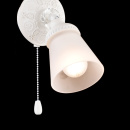 Kinkiet kierunkowy, regulowany z okrągła, zdobioną podstawą Mia Maytoni Classic SP564-CW-01-W