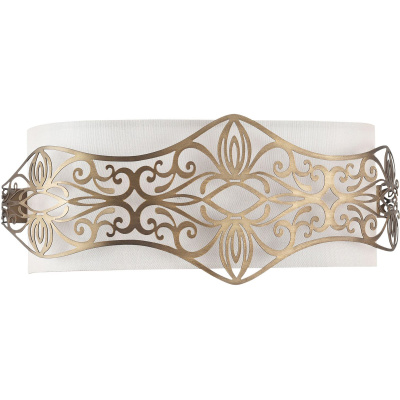 Kinkiet kremowy z metalową ramką ozdobną Burgeon Maytoni Classic ARM959-WL-02-G