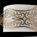 Kinkiet kremowy z metalową ramką ozdobną Burgeon Maytoni Classic ARM959-WL-02-G