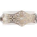Kinkiet kremowy z metalową ramką ozdobną Burgeon Maytoni Classic ARM959-WL-02-G