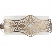 Kinkiet kremowy z metalową ramką ozdobną Burgeon Maytoni Classic ARM959-WL-02-G