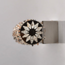 Kinkiet kryształowy bursztyn/szary/transparent LED CHIARO Crystal 498024501