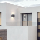 Kinkiet LED kwadratowy, czarny Fulton Maytoni Outdoor O572WL-L6B