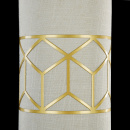 Kinkiet lniany ze złotą, geometryczną ramką Messina Maytoni Classic H223-WL-01-G