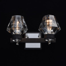 Kinkiet LOFT na 2 żarówki, czarny, szklane klosze RegenBogen Loft 104022302