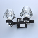 Kinkiet LOFT na 2 żarówki, czarny, szklane klosze RegenBogen Loft 104022302