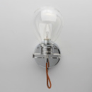Kinkiet Loft o wyglądzie tradycyjnej żarówki, chrom i szklany klosz MW-LIGHT 699020301