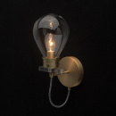 Kinkiet Loft złoty - duża żarówka szklana MW-LIGHT 699020501