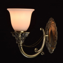 Kinkiet mosiądz antyczny i biały klosz retro MW-LIGHT Classic 347029401