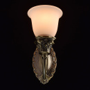 Kinkiet mosiądz antyczny i biały klosz retro MW-LIGHT Classic 347029401