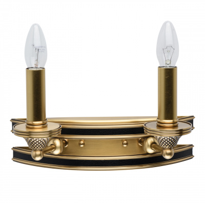 Kinkiet mosiężny na dwie żarówki Bologna CHIARO Country 639023302