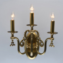 Kinkiet mosiężny pałacowy, potrójny Gabriel CHIARO Classic 491023303