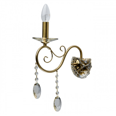 Kinkiet mosiężny z kryształami szampańskimi Selena MW-LIGHT Crystal 482026501