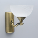 Kinkiet mosiężny ze szklanym klosze Aphrodite MW-LIGHT Classic 317024601