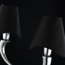 Kinkiet Neoklasyczny, chromowany, czarne abażury Boscage Maytoni Modern MOD206-02-N