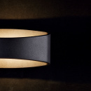 Kinkiet nowoczesny, czarny, owalny Trame Maytoni Modern C806WL-L5B