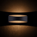 Kinkiet nowoczesny, czarny, owalny Trame Maytoni Modern C806WL-L5B