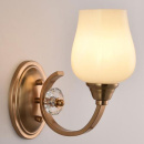 Kinkiet Palermo w kolorze miedzi, biały klosz MW-LIGHT Elegance 386027801