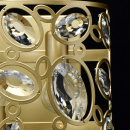 Kinkiet perłowe złoto i kryształy, dwie żarówki MW-LIGHT Crystal 345022602