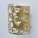 Kinkiet perłowe złoto i kryształy, dwie żarówki MW-LIGHT Crystal 345022602