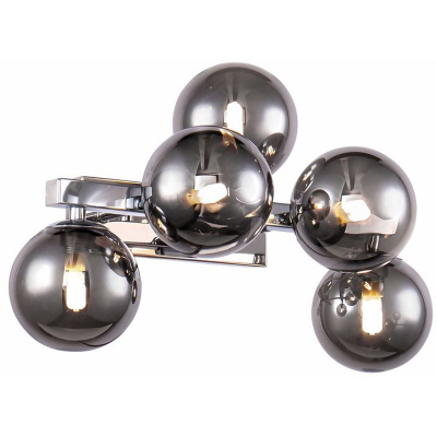 Kinkiet pięć szklanych kół na chromowanej podstawie Dallas Maytoni Modern MOD547WL-05CH