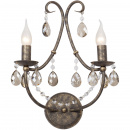 Kinkiet podwójny brązowo-złoty Art Deco Vitaluce VE1060/2A