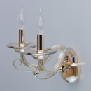 Kinkiet podwójny, klasyczny, złoty chrom, szklane ramiona Ella MW-LIGHT Elegance 483023002