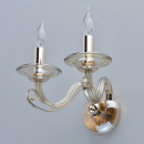 Kinkiet podwójny, klasyczny, złoty chrom, szklane ramiona Ella MW-LIGHT Elegance 483023002