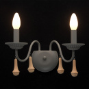 Kinkiet podwójny z drewnianymi zawieszkami MW-LIGHT Loft 697020602