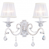 Kinkiet podwójny z transparentnymi abażurami Grace Maytoni Classic ARM247-02-G