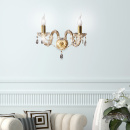 Kinkiet podwójny, złoty z kryształami Maria Teresa Candellux 22-94592