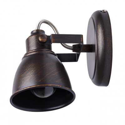 Kinkiet pojedynczy w kolorze kawowo-złotym MW-LIGHT Techno 547020301