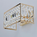 Kinkiet prostokątny, złoty z kryształami Monarch MW-LIGHT Crystal 121021902