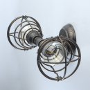 Kinkiet retro na dwie żarówki czarno-brązowo-złoty MW-LIGHT Loft 104021602