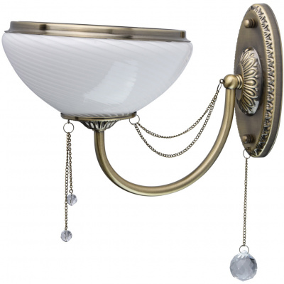 Kinkiet rustykalny, antyczny mosiądz i kryształ MW-LIGHT Classic 347028801