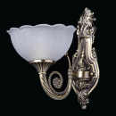 Kinkiet ścienny z ładnym abażurem z białego szkła Atena MW-Light Classic 357020301