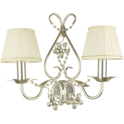 Kinkiet srebrny podwójny Valencia CHIARO Elegance 299022102